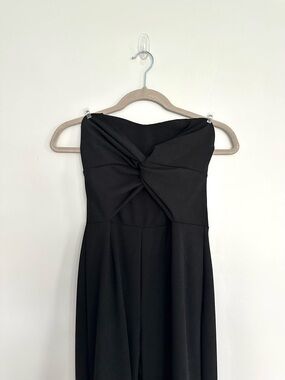 The Vanity Room Black Strapless Twist-Front Dress